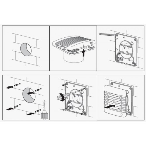 Axiallüfter Vents 150 MA für Wandmontage, Deckenmontage Axiallüfter Vents 150 MA für Wandmontage, Deckenmontage