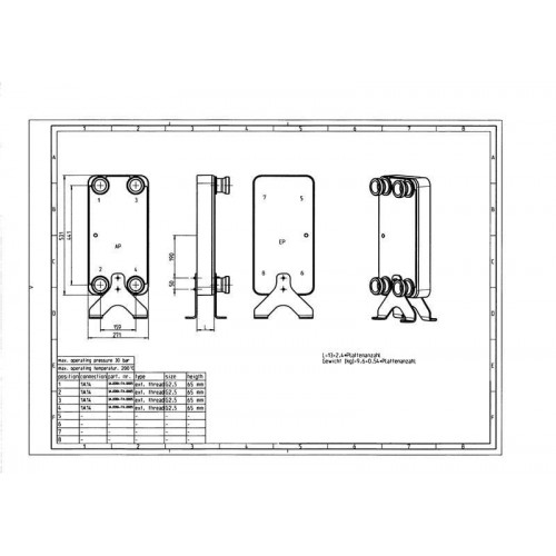Plattenwärmetauscher DTH-C61H-100 (441x159 mm) 4x 2 1/2"AG (Anschussmaß, Leistungsfähigkeit identisch) baugleiche Alternative zu SWEP B50M/1P-SC-S 4x 2 1/2"(54) Plattenwärmetauscher DTH-C61H-100 (441x159 mm) 4x 2 1/2"AG (Anschussmaß, Leistungsfähigkeit identisch) baugleiche Alternative zu SWEP B50M/1P-SC-S 4x 2 1/2"(54)