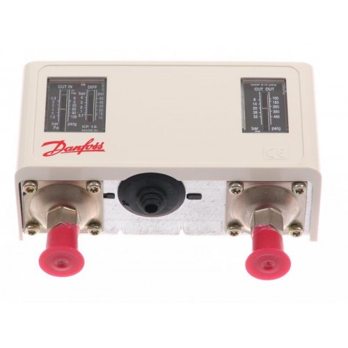 Druckschalter Danfoss Dual, KP15, Reset Funktion, Eingang 1/4" Druckschalter Danfoss Dual, KP15, Reset Funktion, Eingang 1/4"