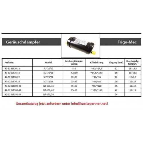 Geräuschdämpfer Frigo-Mec - 42 mm Geräuschdämpfer Frigo-Mec - 42 mm