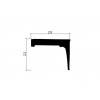 Gummidichtung schwarz 1m (22x28) Gummidichtung schwarz 1m (22x28)