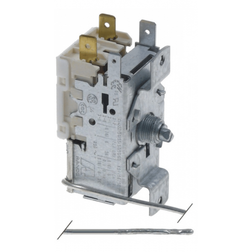THERMOSTAT für Verdampfer Ranco K50-L3163, 2 Kontakte 6A 250V Kapillarrohr 2100 mm, kalt -24°C, warm -14°C Schraubregelung THERMOSTAT für Verdampfer Ranco K50-L3163, 2 Kontakte 6A 250V Kapillarrohr 2100 mm, kalt -24°C, warm -14°C Schraubregelung