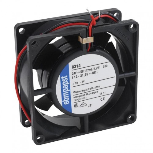 Axiallüfter EBM PAPST 8314, L 80mm B 80mm H 32mm 24VDC 2,7W Axiallüfter EBM PAPST 8314, L 80mm B 80mm H 32mm 24VDC 2,7W
