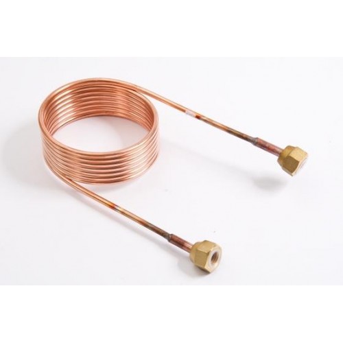 Druckausgleichsleitung / Kapillarrohr mit Überwurfmutter 1/4" SAE, L = 1,5 m, mit Ventildrücker Druckausgleichsleitung / Kapillarrohr mit Überwurfmutter 1/4" SAE, L = 1,5 m, mit Ventildrücker