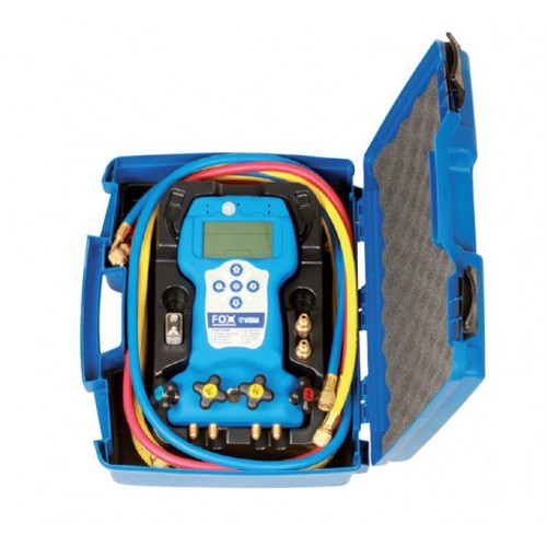 Digitale 4-Wege Monteurhilfe im Plastikkoffer mit 2 Sonden TK109, 4 flexible Schläuche CSA/4-4/60 und 2 Adapter RG18/5-4 WIGAM FOX-200 Digitale 4-Wege Monteurhilfe im Plastikkoffer mit 2 Sonden TK109, 4 flexible Schläuche CSA/4-4/60 und 2 Adapter RG18/5-4 WIGAM FOX-200