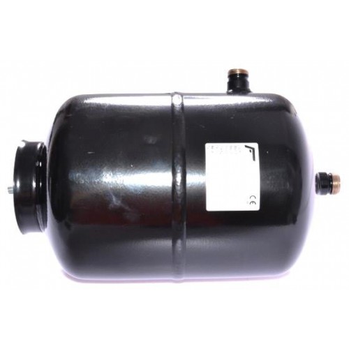 Kältemittelsammler, 45 BAR, 7,6 l, Eingang 1", Ausgang 1", 1/4" NPT,M10 Kältemittelsammler, 45 BAR, 7,6 l, Eingang 1", Ausgang 1", 1/4" NPT,M10