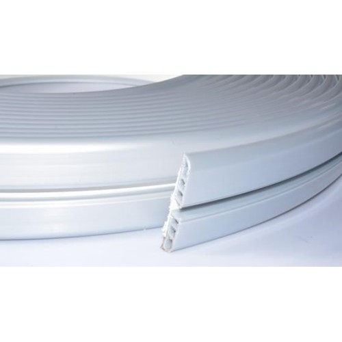 Flexibler Kunststoffstoßfänger,, 80 mm, RAL 9006, Flexibler Kunststoffstoßfänger,, 80 mm, RAL 9006,