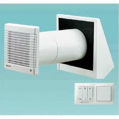 Lüftungsanlage KWL (kontrollierte Wohnraumlüftung) DuoVent Standard RA-50 mit Ø150 mm Rundrohr und Verschlussklappen, mit Steuerung, max. Förderleistung 50 m3/h Lüftungsanlage KWL (kontrollierte Wohnraumlüftung) DuoVent Standard RA-50 mit Ø150 mm Rundrohr und Verschlussklappen, mit Steuerung, max. Förderleistung 50 m3/h