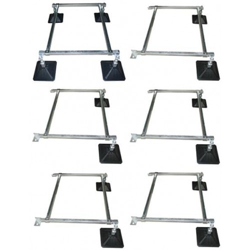 Flachdachkonsole 6000x1300 mm, StrutFoot-12, Traglast 2450 kg, 14 Stützfüße, 12 Gleitarme Flachdachkonsole 6000x1300 mm, StrutFoot-12, Traglast 2450 kg, 14 Stützfüße, 12 Gleitarme