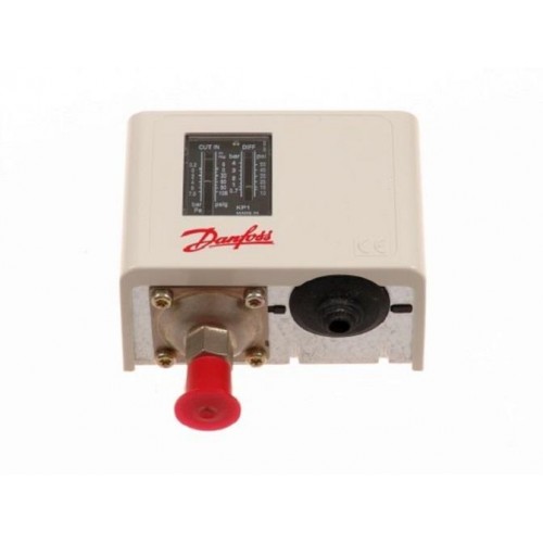 Druckschalter Danfoss Niederdruck, KP1, automatischer Reset, 1/4"Anschluss Druckschalter Danfoss Niederdruck, KP1, automatischer Reset, 1/4"Anschluss