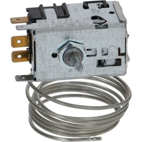 THERMOSTAT DANFOSS 077B0028, 3 Kontakten 6A 250V Kapillarrohr 1200 mm, kälte -4,5°C, wärme +10,5°C halbmondförmige Achse ø 6 x 4,6 mm THERMOSTAT DANFOSS 077B0028, 3 Kontakten 6A 250V Kapillarrohr 1200 mm, kälte -4,5°C, wärme +10,5°C halbmondförmige Achse ø 6 x 4,6 mm
