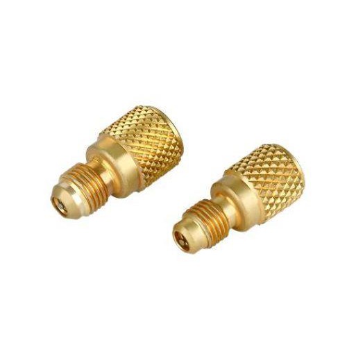 R410a Adapter 1/4 Innengewinde x 5/16 SAE Aussengewinde mit Ventildrücker R410a Adapter 1/4 Innengewinde x 5/16 SAE Aussengewinde mit Ventildrücker