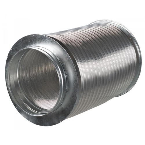Schalldämpfer SRF 200/600, Alulegierung, Stutzenmaße 200 mm, Lüftungsrohr-Durchmesser 200 mm, Lämge 600 mm Schalldämpfer SRF 200/600, Alulegierung, Stutzenmaße 200 mm, Lüftungsrohr-Durchmesser 200 mm, Lämge 600 mm