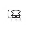Gummidichtungsprofil schwarz L= 4,5 m (22,5x19,2) Gummidichtungsprofil schwarz L= 4,5 m (22,5x19,2)