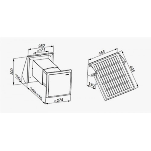 Lüftungsanlage (dezentrales Lüftungsgerät) KWL (kontrollierte Wohnraumlüftung) TwinFresh Solar SA-60, mit quadratischem Luftkanal 164x164, max. Förderleistung 58 m3/h Lüftungsanlage (dezentrales Lüftungsgerät) KWL (kontrollierte Wohnraumlüftung) TwinFresh Solar SA-60, mit quadratischem Luftkanal 164x164, max. Förderleistung 58 m3/h