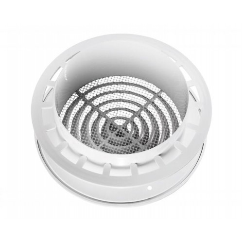 Kunststoff Diffusor MV 125 PFs mit Montageflanschen und Insektenschutznetz für Be- und Entlüftung, Lüftungsrohr 125 mm Kunststoff Diffusor MV 125 PFs mit Montageflanschen und Insektenschutznetz für Be- und Entlüftung, Lüftungsrohr 125 mm