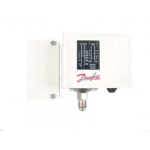 Druckschalter Danfoss Hochdruck Dual, KP7BS, manueller Reset, Anschluss 1/4" SAE Druckschalter Danfoss Hochdruck Dual, KP7BS, manueller Reset, Anschluss 1/4" SAE