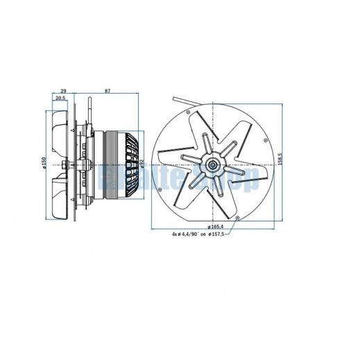 Axialventilator R09X-2M-1533 Hidria Axialventilator R09X-2M-1533 Hidria