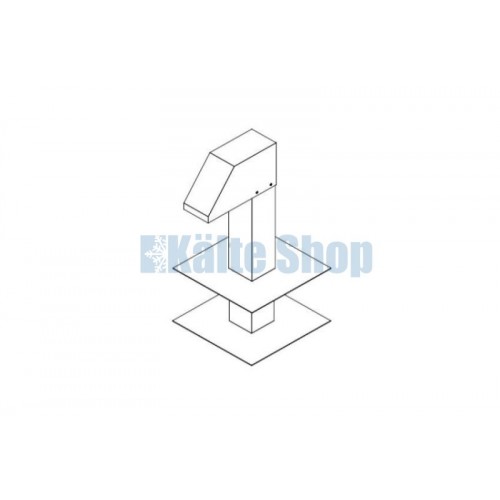 Dachdurchführung Alu mit höhenverstellbaren Unterbau 80x80mm H=275mm Dachdurchführung Alu mit höhenverstellbaren Unterbau 80x80mm H=275mm