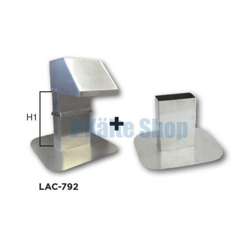 Dachdurchführung Alu mit höhenverstellbaren Unterbau 125x250mm H=600mm Dachdurchführung Alu mit höhenverstellbaren Unterbau 125x250mm H=600mm