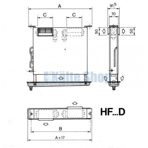 Verdampfer HF2 109D doppelseitiger Luftausl Luve Verdampfer HF2 109D doppelseitiger Luftausl Luve